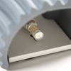 Kiana Resin Wall Lamp with Pleated Texture and Curved Design
