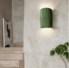 Kiana Resin Wall Lamp with Pleated Texture and Curved Design