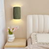 Kiana Resin Wall Lamp with Pleated Texture and Curved Design
