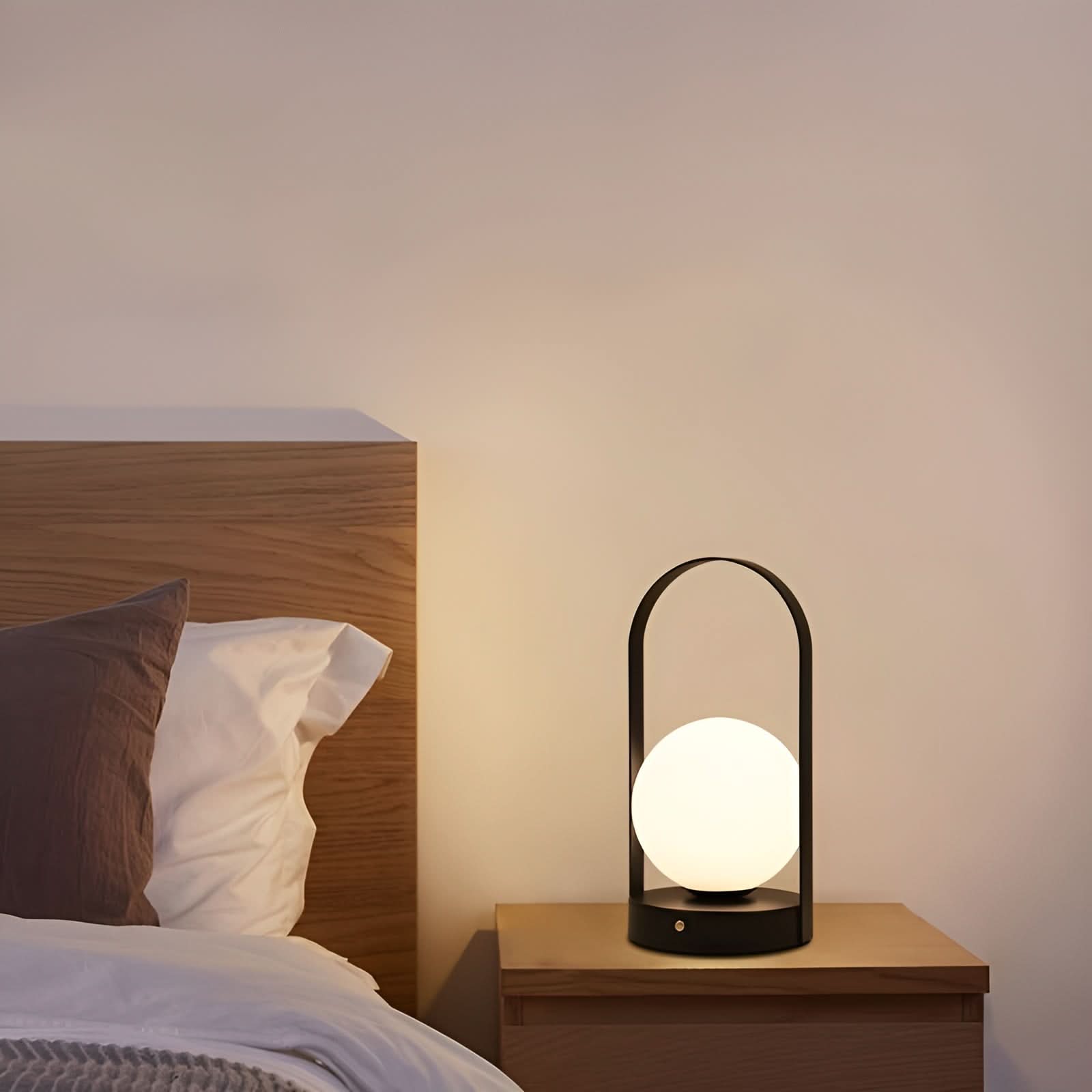Celeste Lamp with Rechargeable Battery, Spherical, Minimalist Design