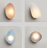 JANA Pebble Glass Wall Sconce With Warm Diffused Light For Modern Ambiance