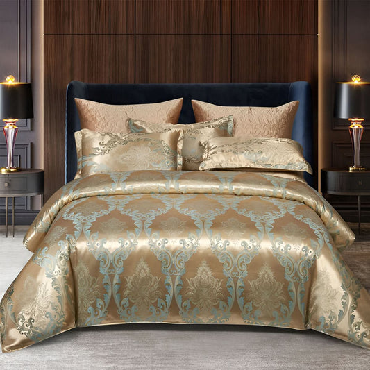 SILKLOFT – Elegant Satin Jacquard Bedding Set