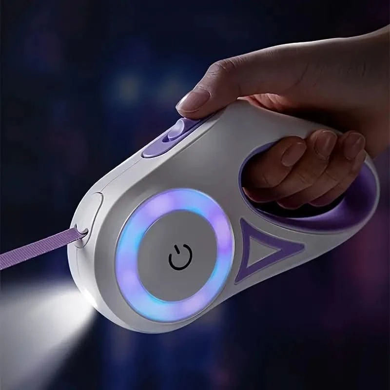 SicherGassi Leash – Illuminated Dog Leash with LED Light & Flashlight for Safe Evening Walks