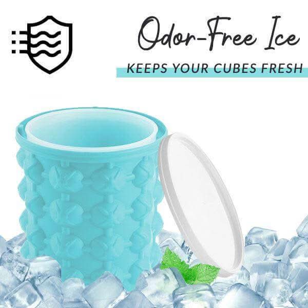 Ice Cube Maker – 2-in-1 Ice Cube Tray & Beverage Cooler For Small Freezers