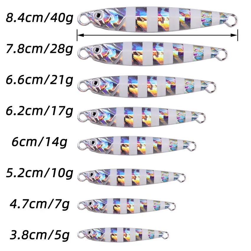 JIGMASTER – Metall Jig Angeln Set für Salzwasser mit Verschiedenen Gewichten 2