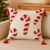 SWEETVELV – Festive Christmas Pillowcase with Candy Cane Motif and Soft Velvet Fabric