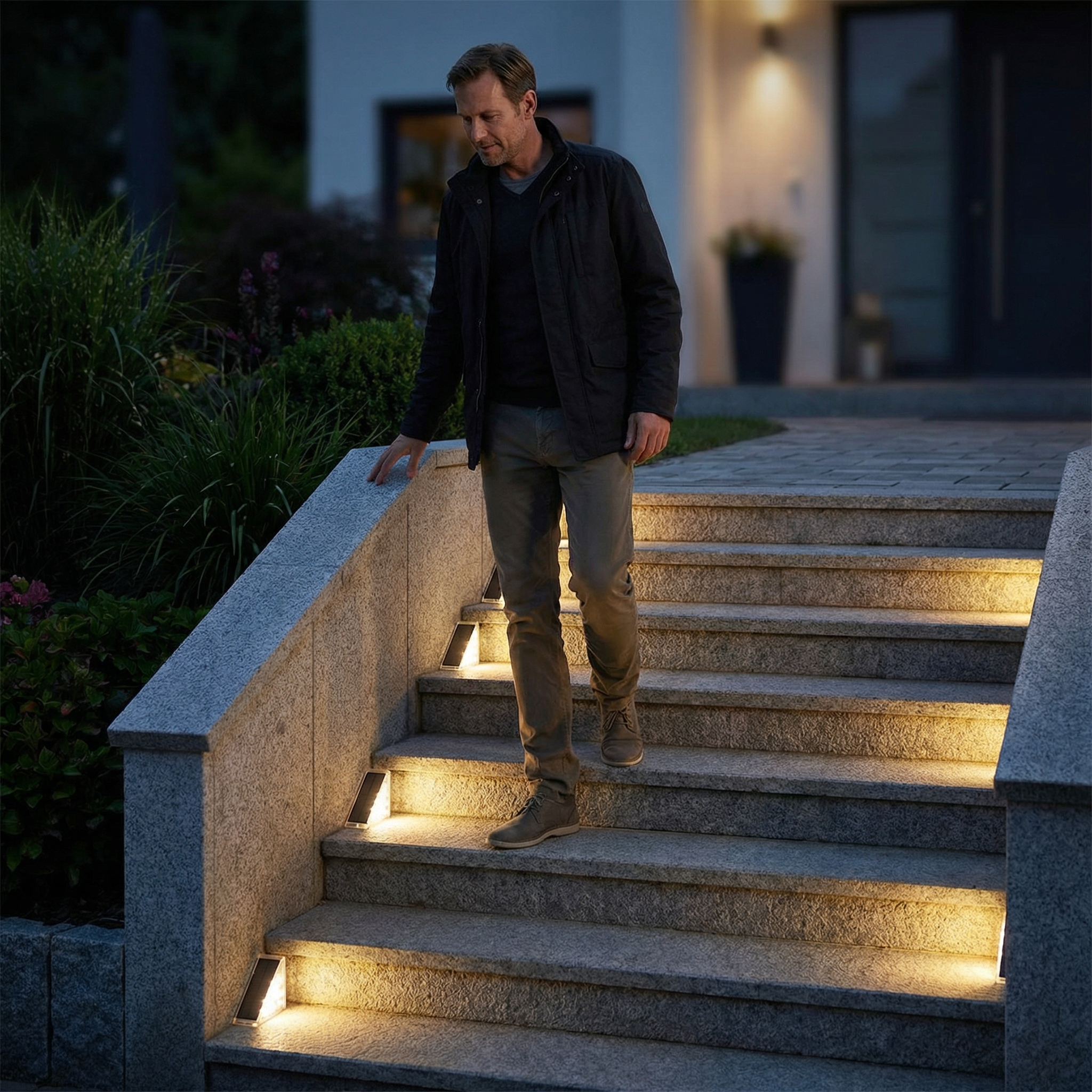Solar LED Stufenleuchte – IP67 wasserdichte Treppen- & Wegebeleuchtung