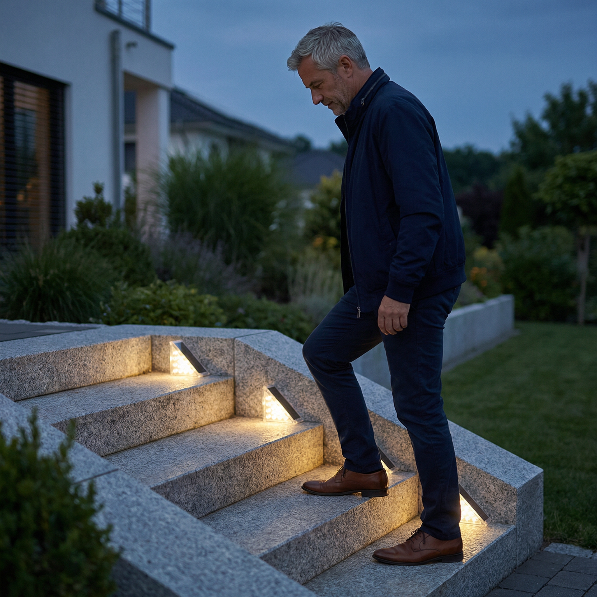 Solar LED Stufenleuchte – IP67 wasserdichte Treppen- & Wegebeleuchtung