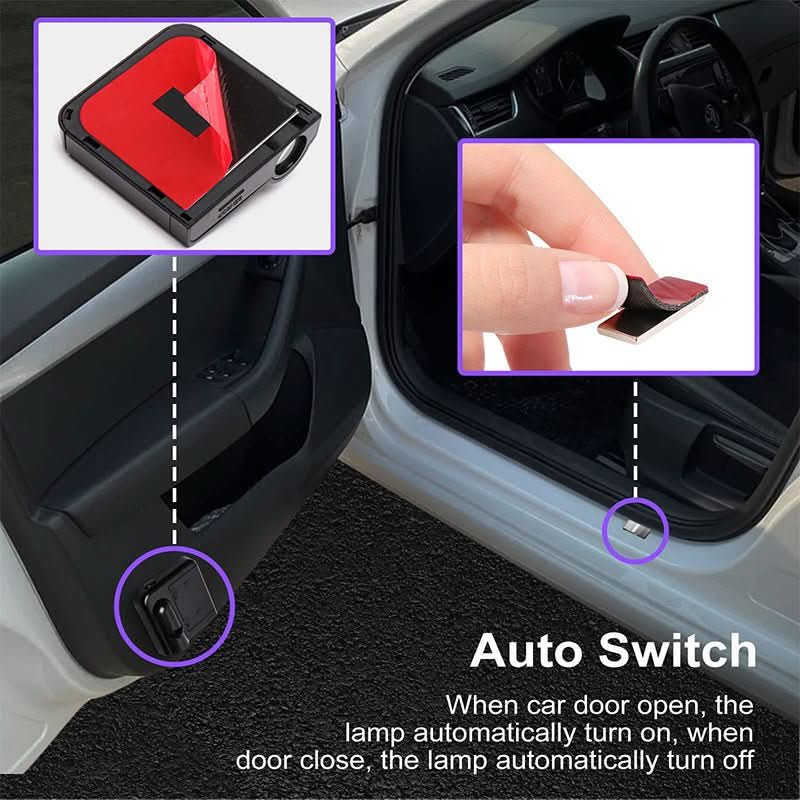 Door Glow Projector - Wireless LED Car Door Light For Brand Projection