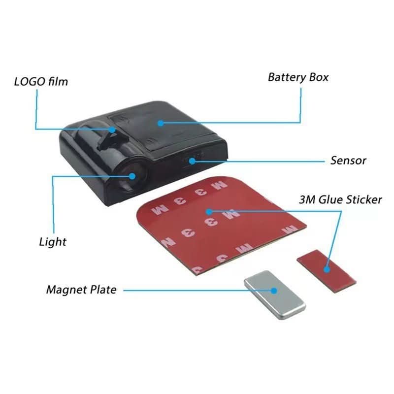 Door Glow Projector - Wireless LED Car Door Light For Brand Projection