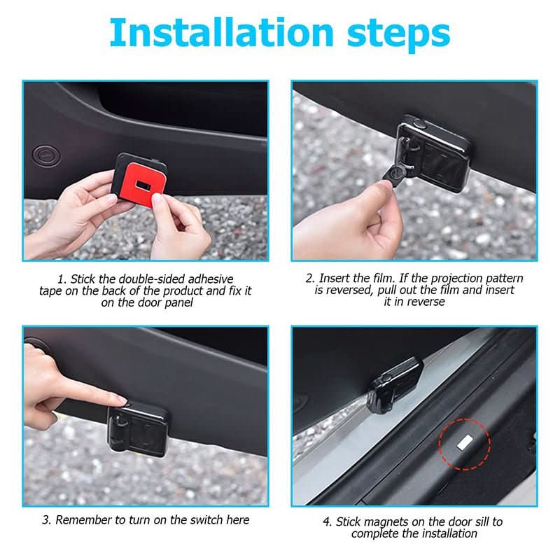 Door Glow Projector - Wireless LED Car Door Light For Brand Projection