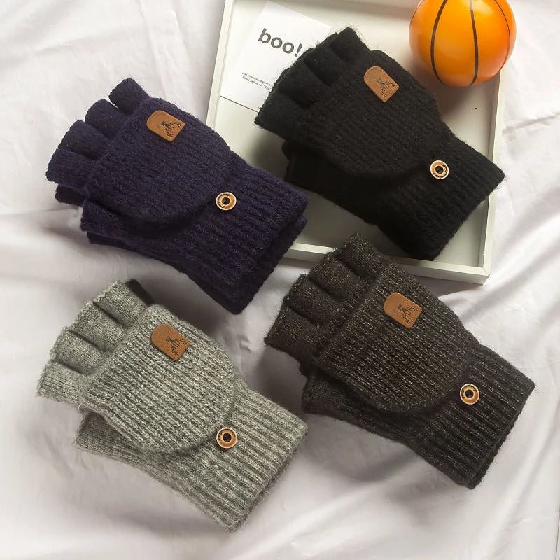 Kuschelige, gestrickte, fingerlose Handschuhe – Touchscreen-kompatibel – Warme Winterbekleidung 6