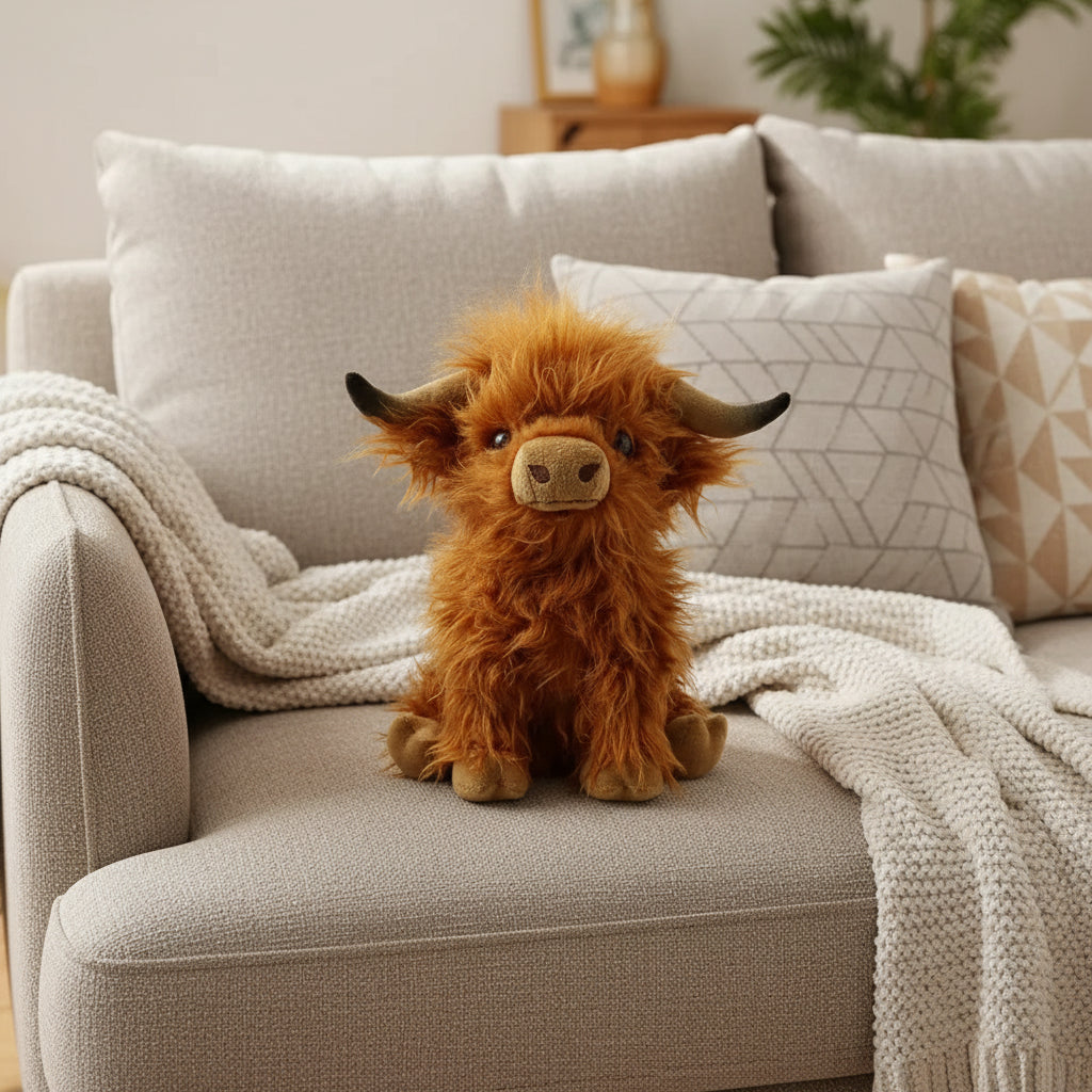 Cuddly Highland Cow – Plush Highland Cow for Comfort, Solace & Stylish Decoration