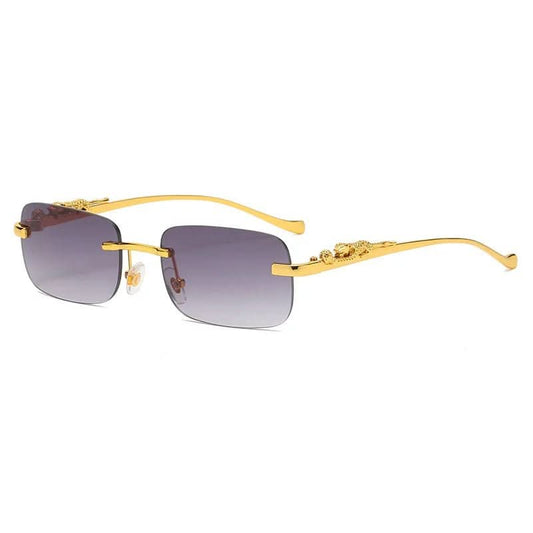 LEOVUE – Rimless Leopard Head Sunglasses with UV400 Protection