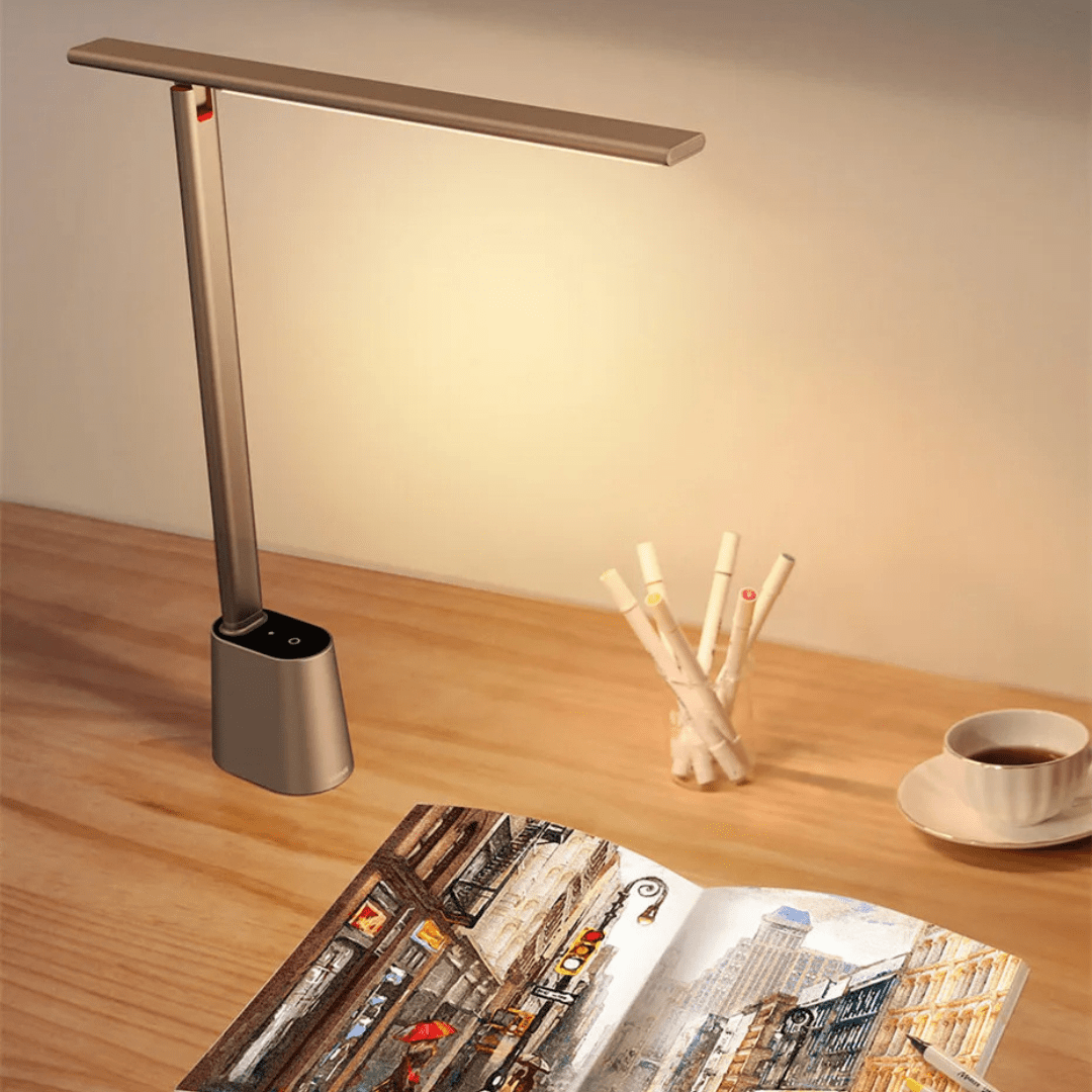 LUMIFOLD – Intelligente LED-Schreibtischlampe mit dimmbarem und wiederaufladbarem, faltbarem Design 3
