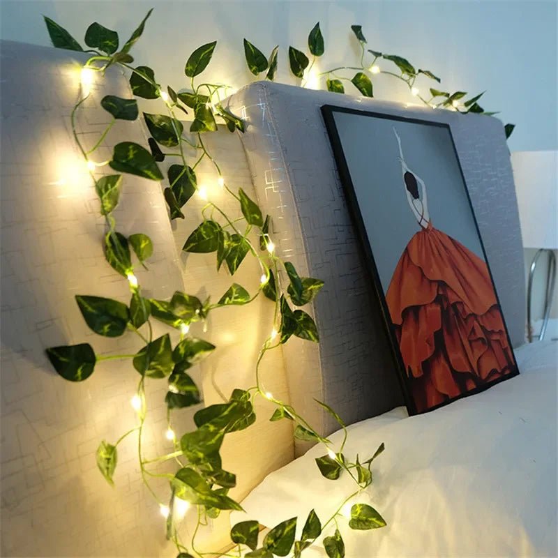 LUMIFOLIA – Elegante grüne LED-Lichterkette in Blattform (batteriebetrieben) 10