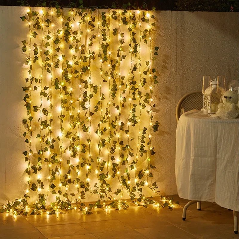 LUMIFOLIA – Elegante grüne LED-Lichterkette in Blattform (batteriebetrieben) 7