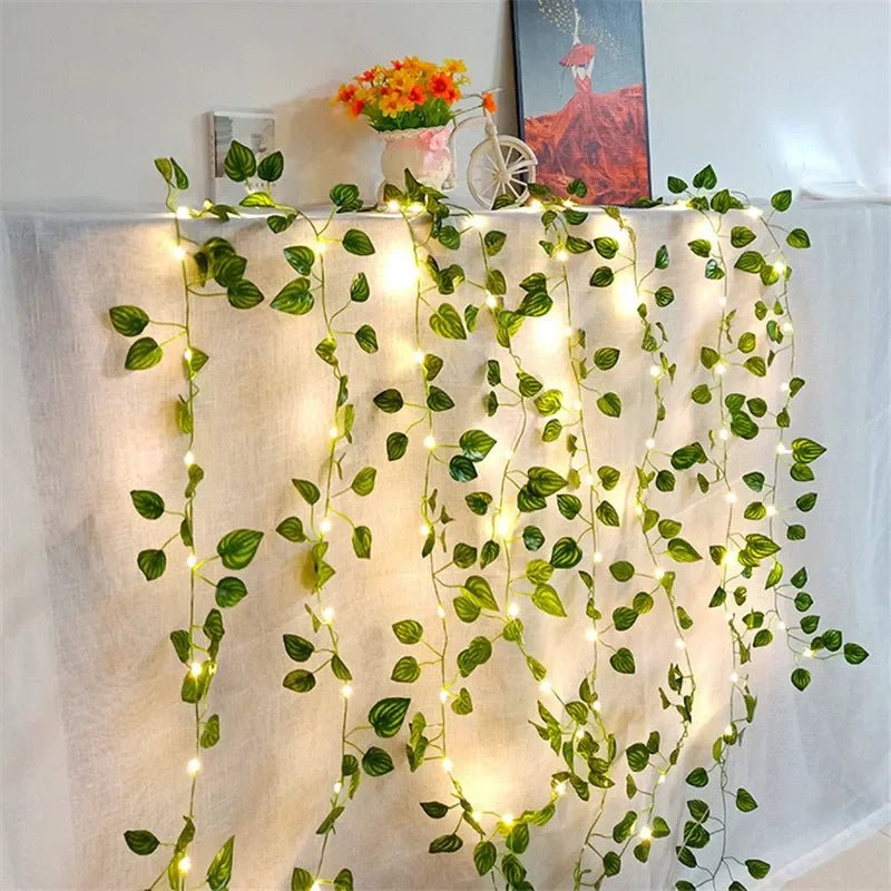 LUMIFOLIA – Elegante grüne LED-Lichterkette in Blattform (batteriebetrieben) 8