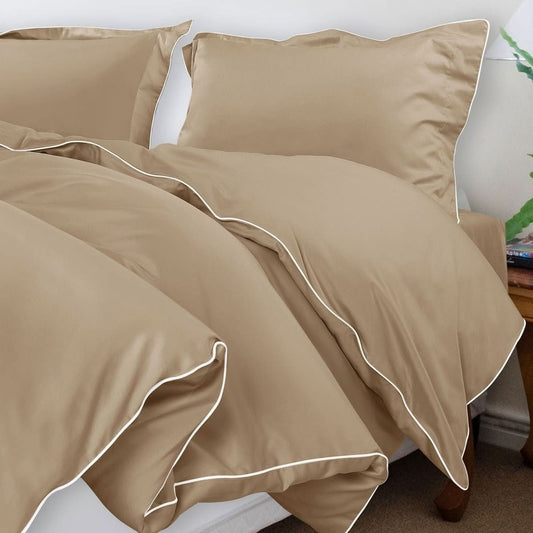 Velurest Bedding Set 500TC | Luxury Cotton | Elegant Duvet Cover with Pillowcases | Hotel Quality for Restful Sleep