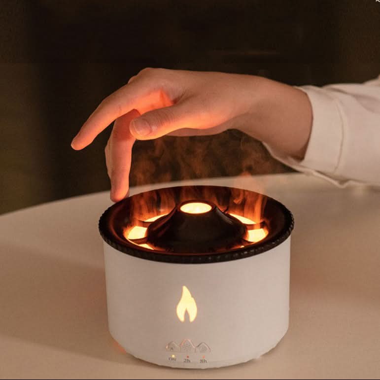 LavaMist Flammenbefeuchter | Aromatherapie-Diffusor & Nachtlampe | Realistischer Feuereffekt | Luftreiniger für Zuhause 4