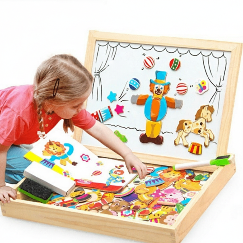ArtMagnet Easel – Magnetic & Classic Wooden Easel for Kids – Creativity and Learning Fun Everywhere