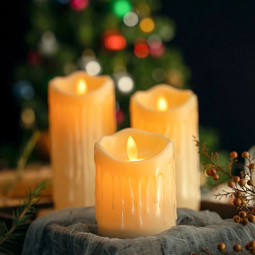 LumiFlame – Ivory White LED Candles with Flicker Effect