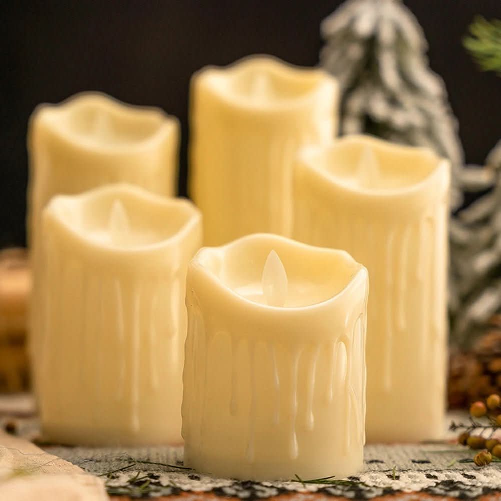 LumiFlame – Ivory White LED Candles with Flicker Effect