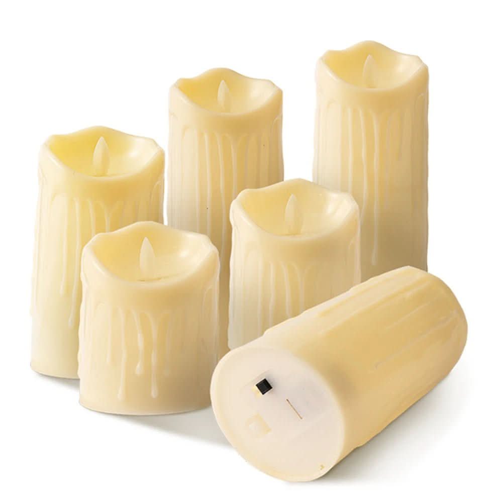 LumiFlame – Ivory White LED Candles with Flicker Effect