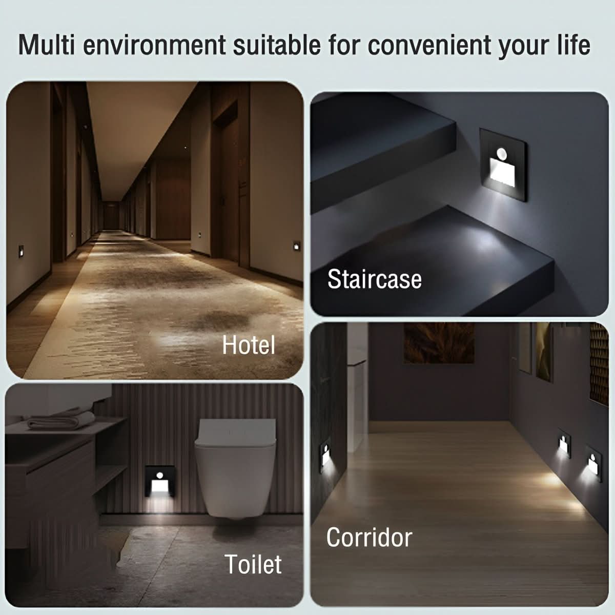 LumiStep Wall Light – LED Wall Light with Motion Sensor for Hallways & Stairwells