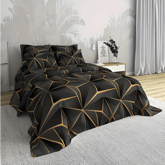 Wolkenlux - Fluffy 3D-Printed Plaid Bedding Set