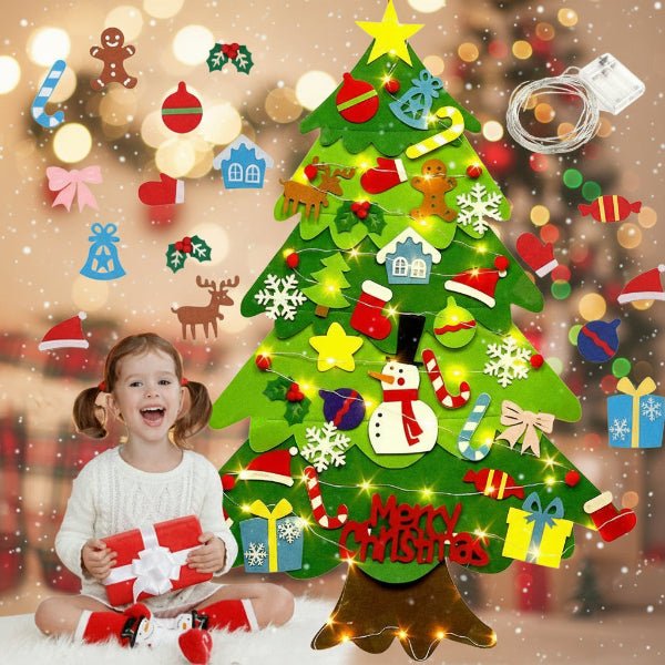 MAGICFELT SPRUCE - Künstlicher Weihnachtsbaum Mit LED-Lichtern & Filzschmuck 2