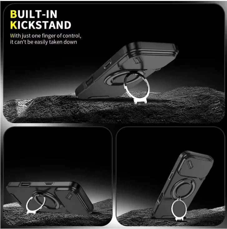 MAGSHIELD – Armor Stoßfestes Magnetgehäuse mit 360°-Ringständer für iPhone 17 1