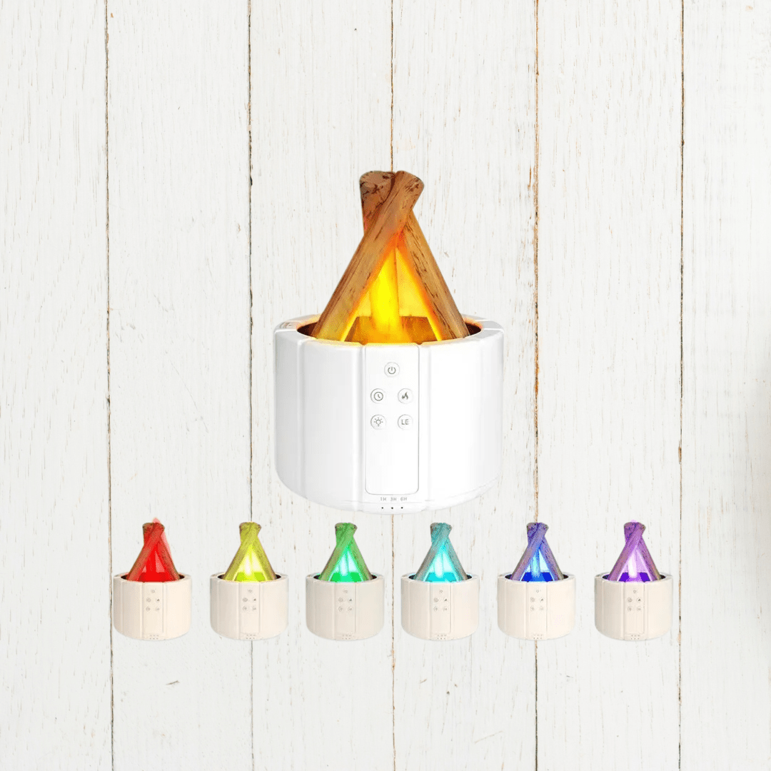 FlareMist Aroma Humidifier | Ultrasonic Flame Light Diffuser | Humidifier with Essential Oil Function | Relaxing Home Accessory