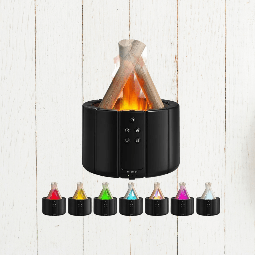 FlareMist Aroma Humidifier | Ultrasonic Flame Light Diffuser | Humidifier with Essential Oil Function | Relaxing Home Accessory