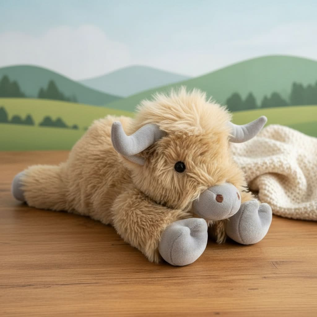 MOOLETTE – Liebenswertes Plüsch-Hochlandrind mit kuscheligem, kuscheligem Design 0