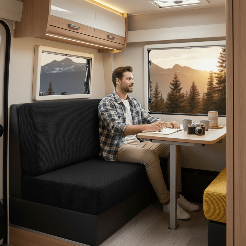 Travel Sofa – Protective Seat Cover Set For Camper Interiors