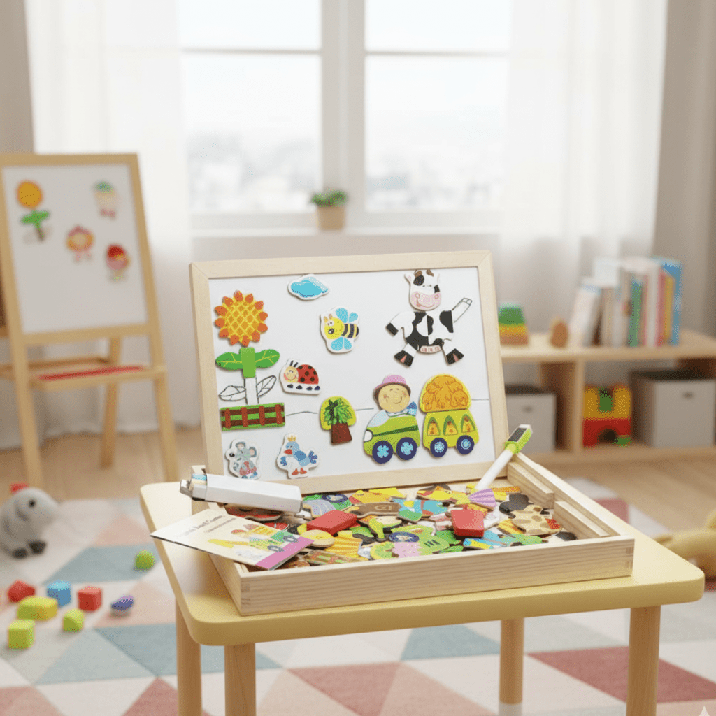 MagniDraw Duo – Magnettafel & Kreidetafel – Kreatives Lernspiel für Kinder