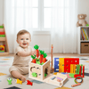 KleinerPfad Play Cube – 8-in-1 Montessori Wooden Activity Cube for Babies