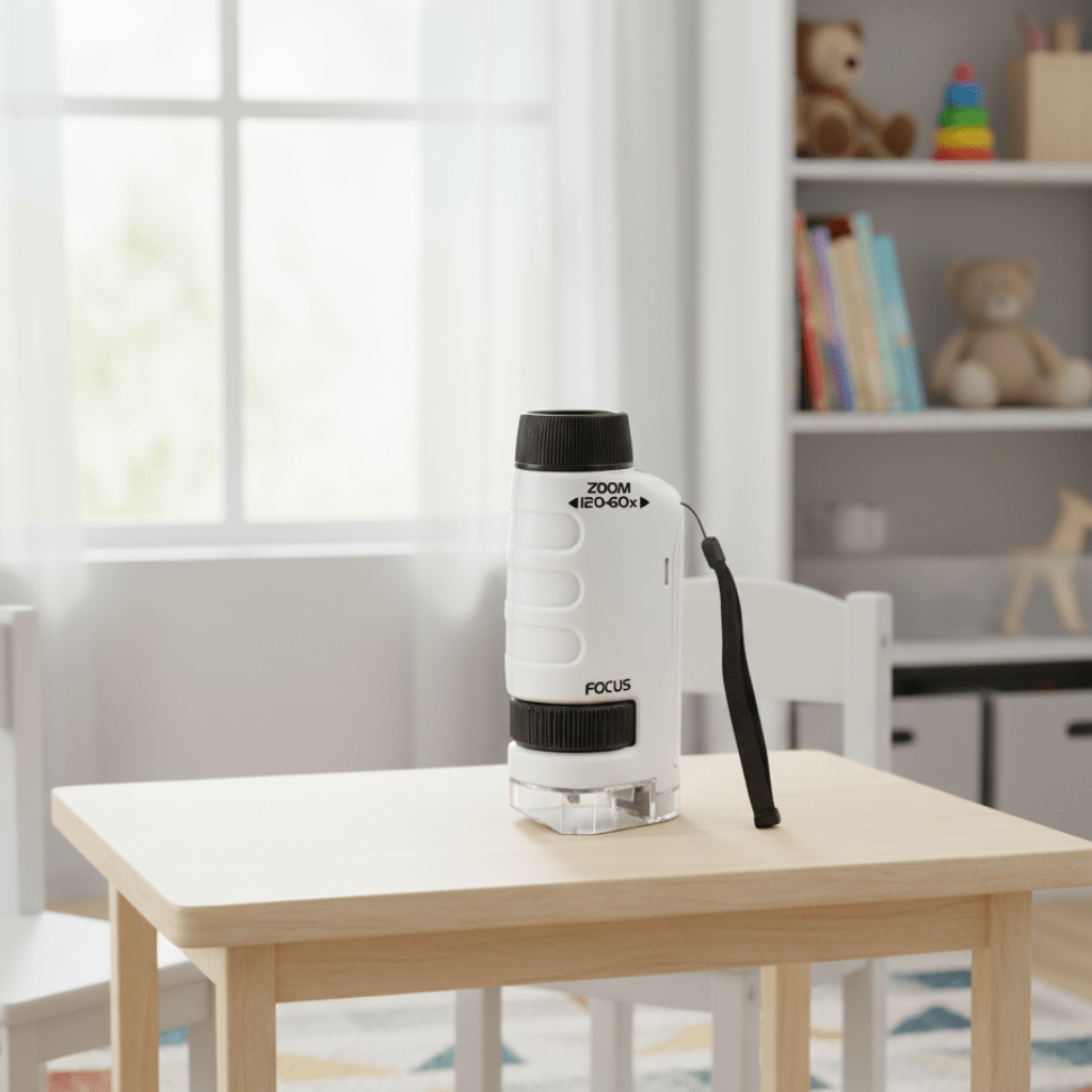 Explorer Lens – Portable Microscope – 60x–120x Magnification – Discover and Learn Anywhere