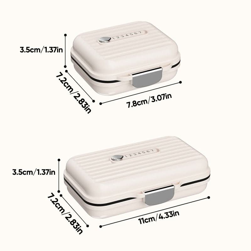 Compact Medicine Case – Portable Pill Organizer with 7 Compartments and Triple Seal