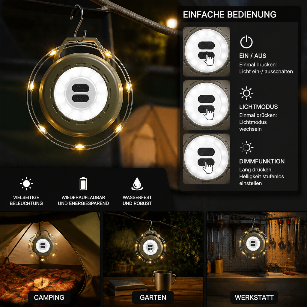 Aufrollbare Lichterkette