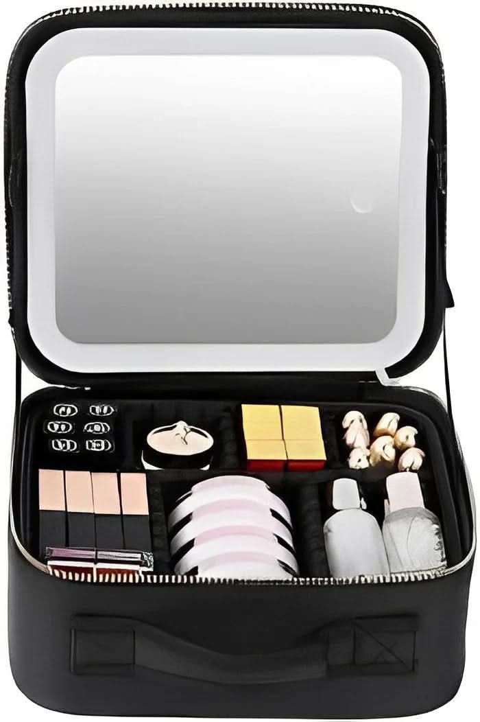 Mirrorglam Makeup Bag – LED Mirror and Organizer for Perfect Styling on the Go
