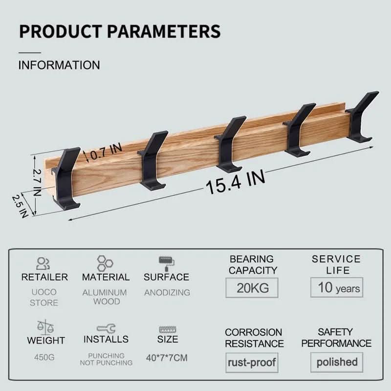 NORDHOOK – Adjustable Wall Hook in Nordic Design for Stylish Storage