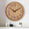 Wooden Wall Clock – Stylish Wooden Clock in Natural Design for Quiet & Elegant Living Spaces
