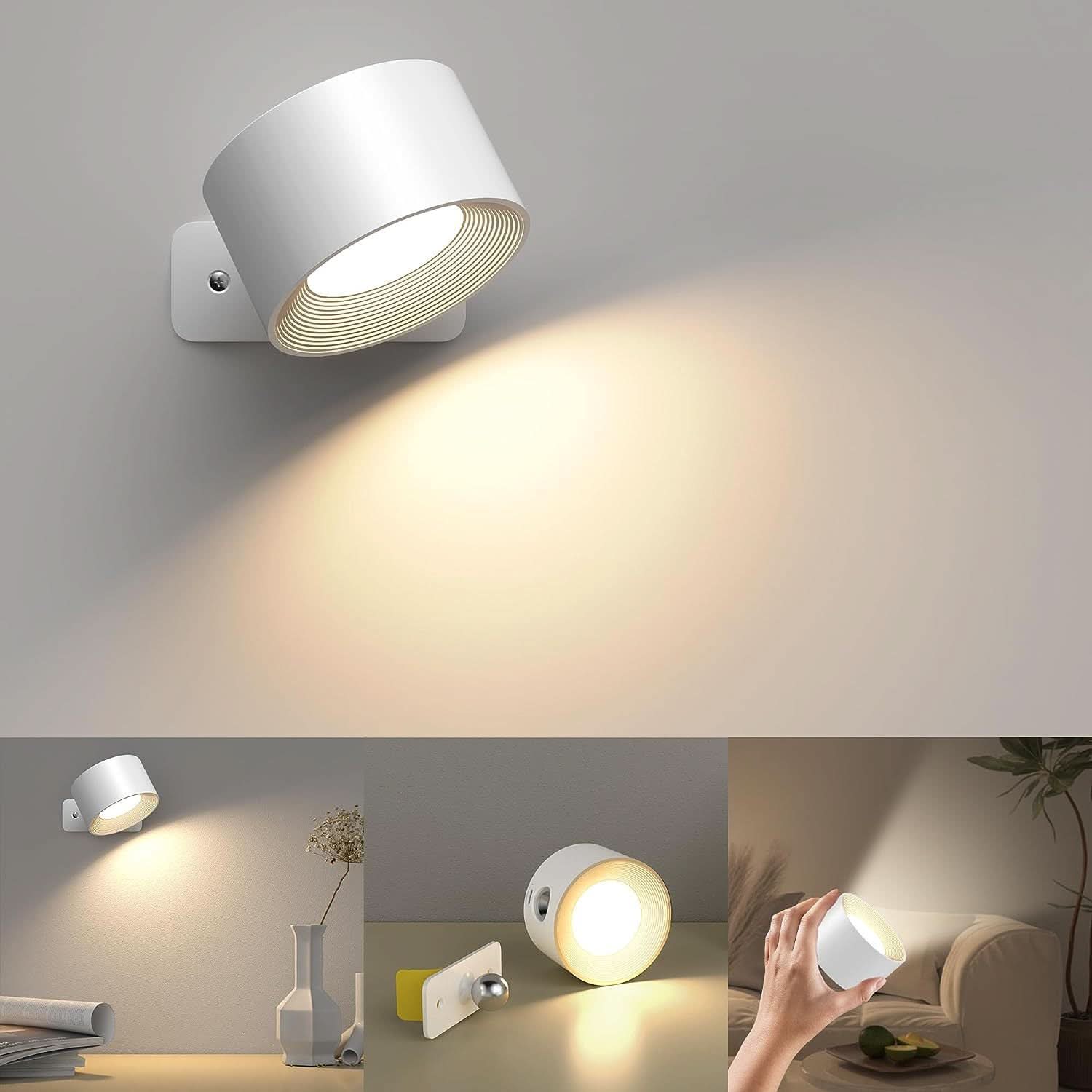 LumiSpin LED Wandlampe – Dimmbar & 360° drehbar für jedes Zuhause-5