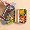 2-schichtige Edelstahl Bento-lunchbox Mit Verschlussdeckel