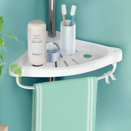 AquaNexa Adjustable Shower Tower | Waterproof Shower Caddy | Height-Adjustable Shelf | Rustproof | Bathroom Organizer