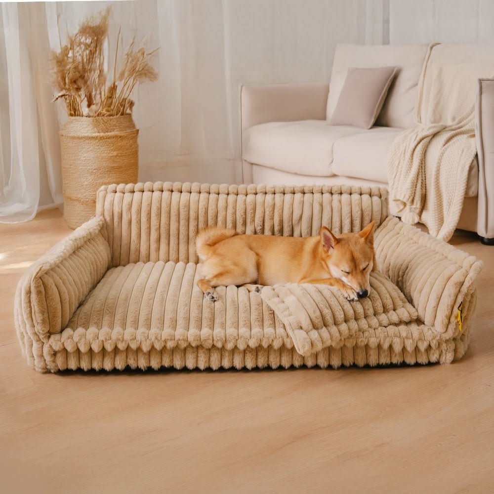 Sleep Dream Orthopedic Dog Bed – Joint-Friendly Dog Cushion with Headrest & Plush Cover