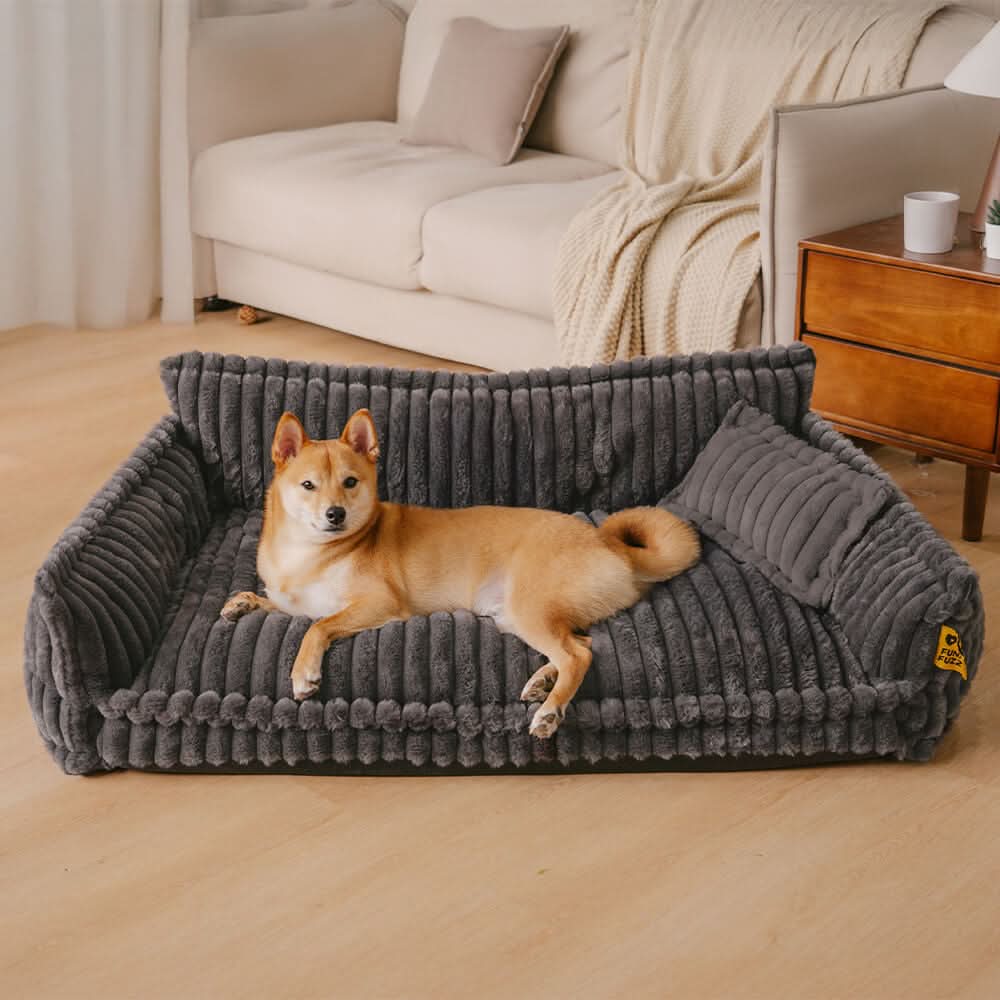 Sleep Dream Orthopedic Dog Bed – Joint-Friendly Dog Cushion with Headrest & Plush Cover
