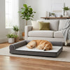 PAWMORY – L-förmiges Hundesofa aus Memory-Schaum – Wasserdichter Bezug & rutschfeste Unterseite 0